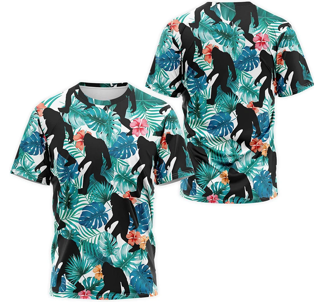 T-Shirt, Hoodie - Bigfoot Monstera Floral Tropical Pattern 3D Printed