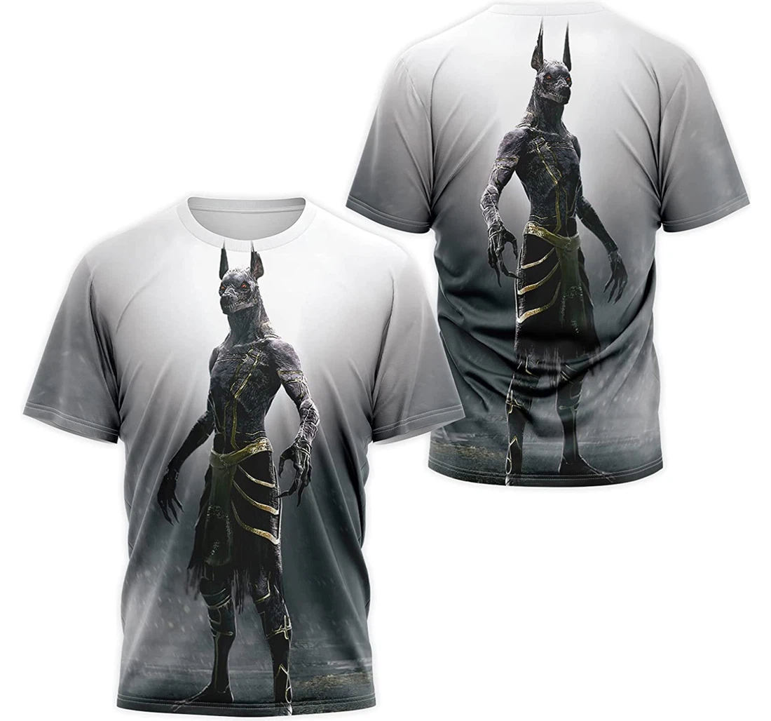 T-Shirt, Hoodie - Ancient Egyptian God Anubis Smoke 3D Printed