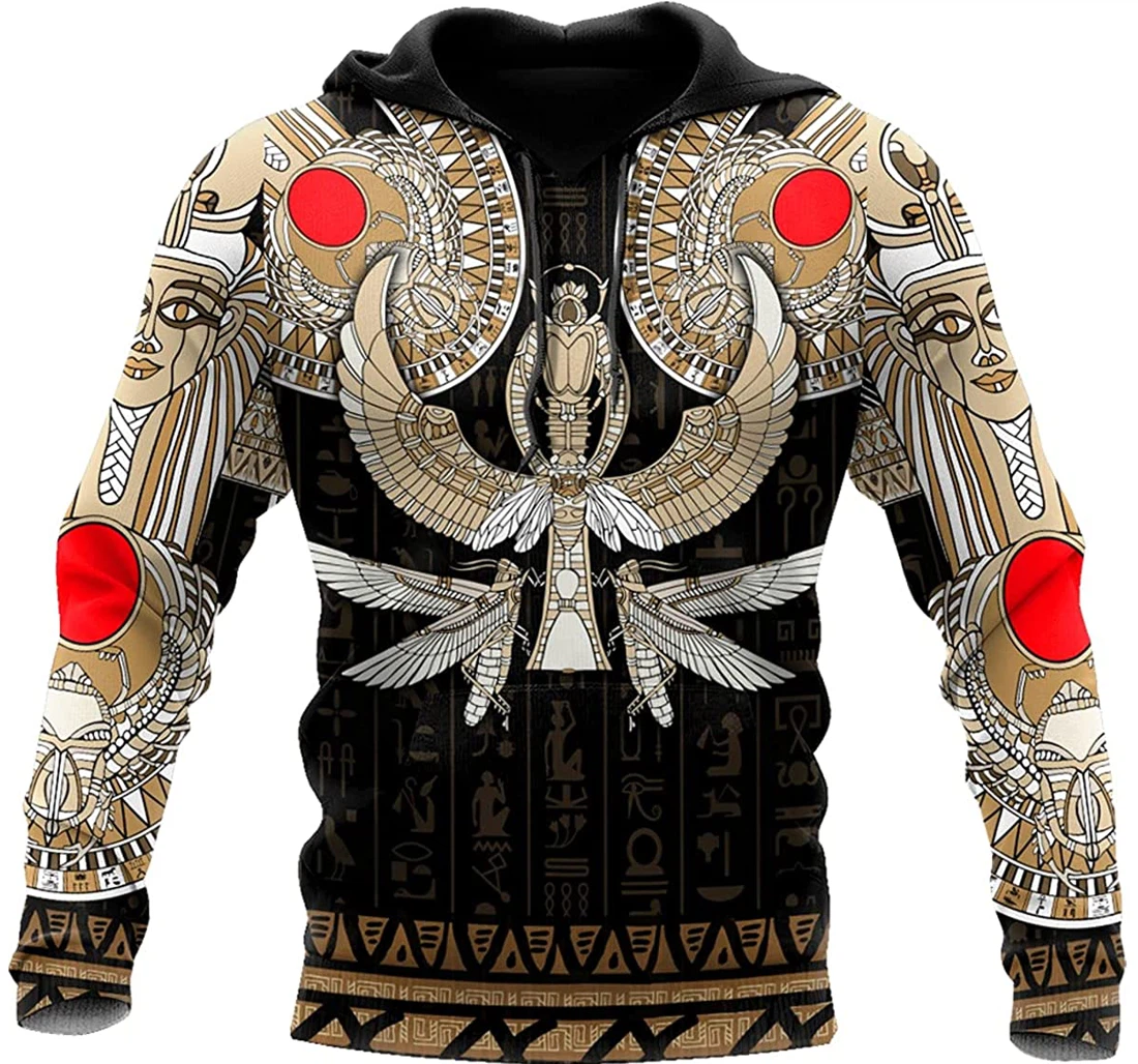 Ancient Egypt Painting Pattern - 3D Printed Pullover Hoodie