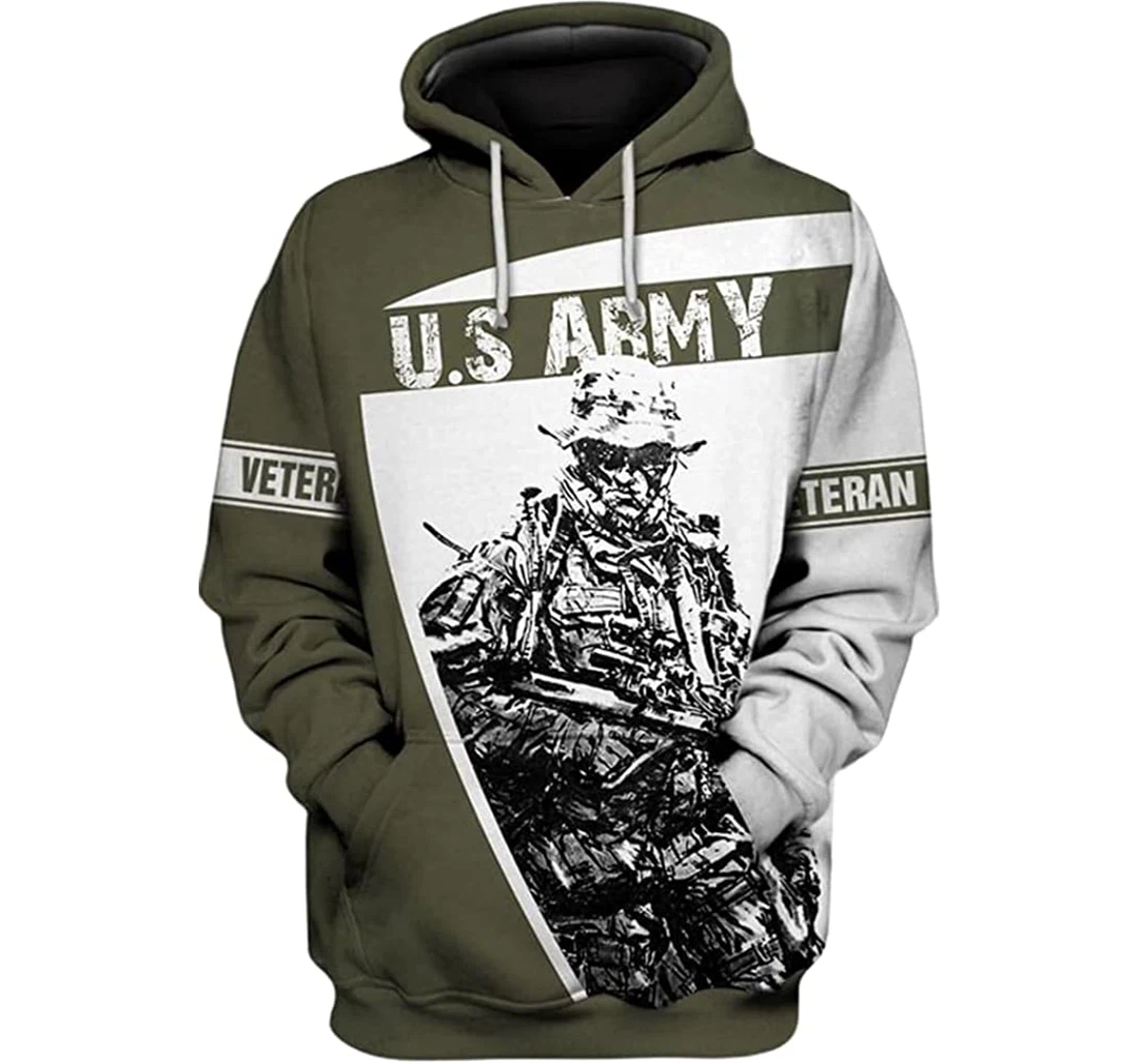 Us Army I Will Fear No Evil Included - 3D Printed Pullover Hoodie