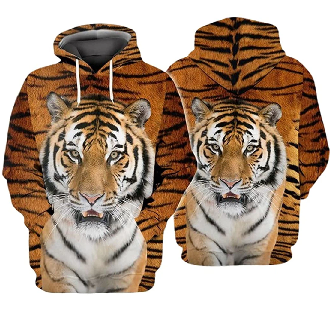 Tiger Leopard Skin Included - 3D Printed Pullover Hoodie