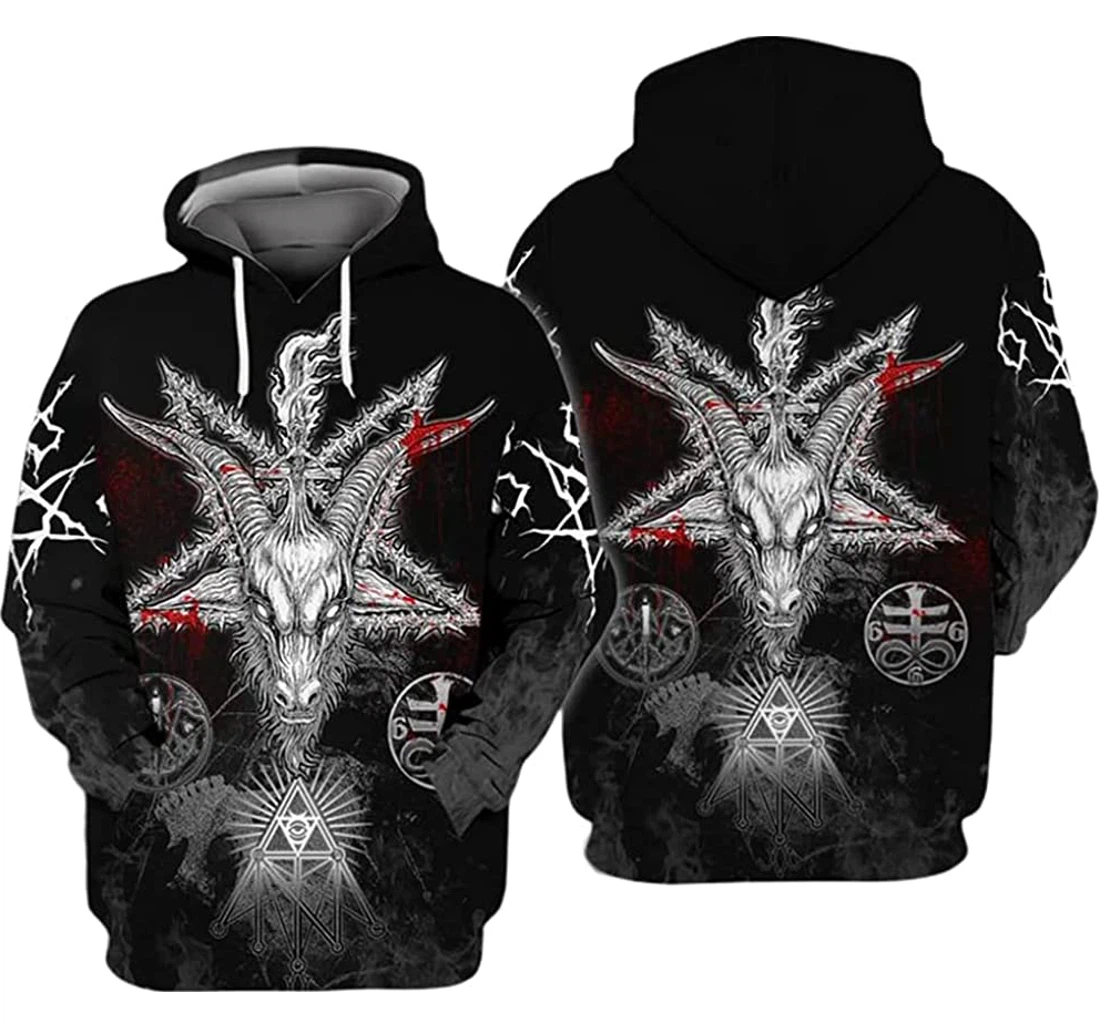 Satan And Red Included - 3D Printed Pullover Hoodie
