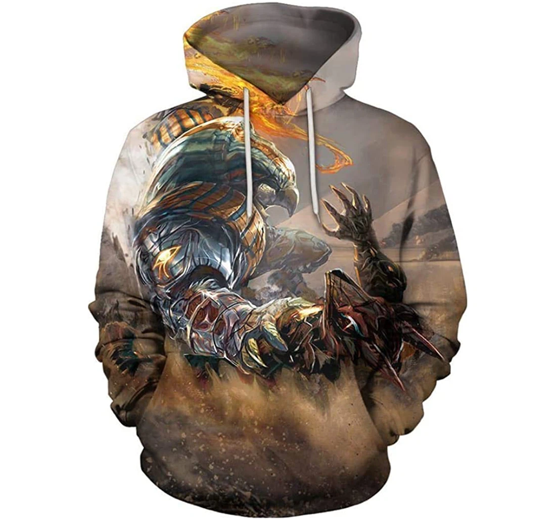 Horuss Revenge With Pocket - 3D Printed Pullover Hoodie