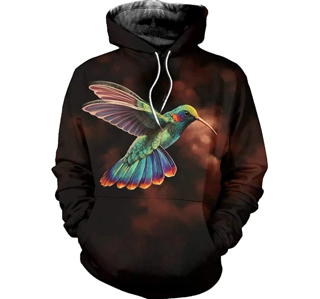 Hummingbird Man And Woman - 3D Printed Pullover Hoodie