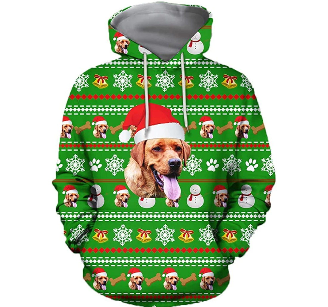 Dog Christmas - 3D Printed Pullover Hoodie