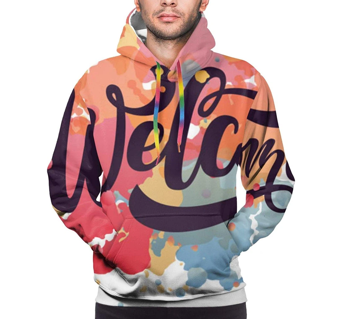 Welcome Graphic Playing Hip Hop Style Tracksuit Fashion - 3D Printed Pullover Hoodie