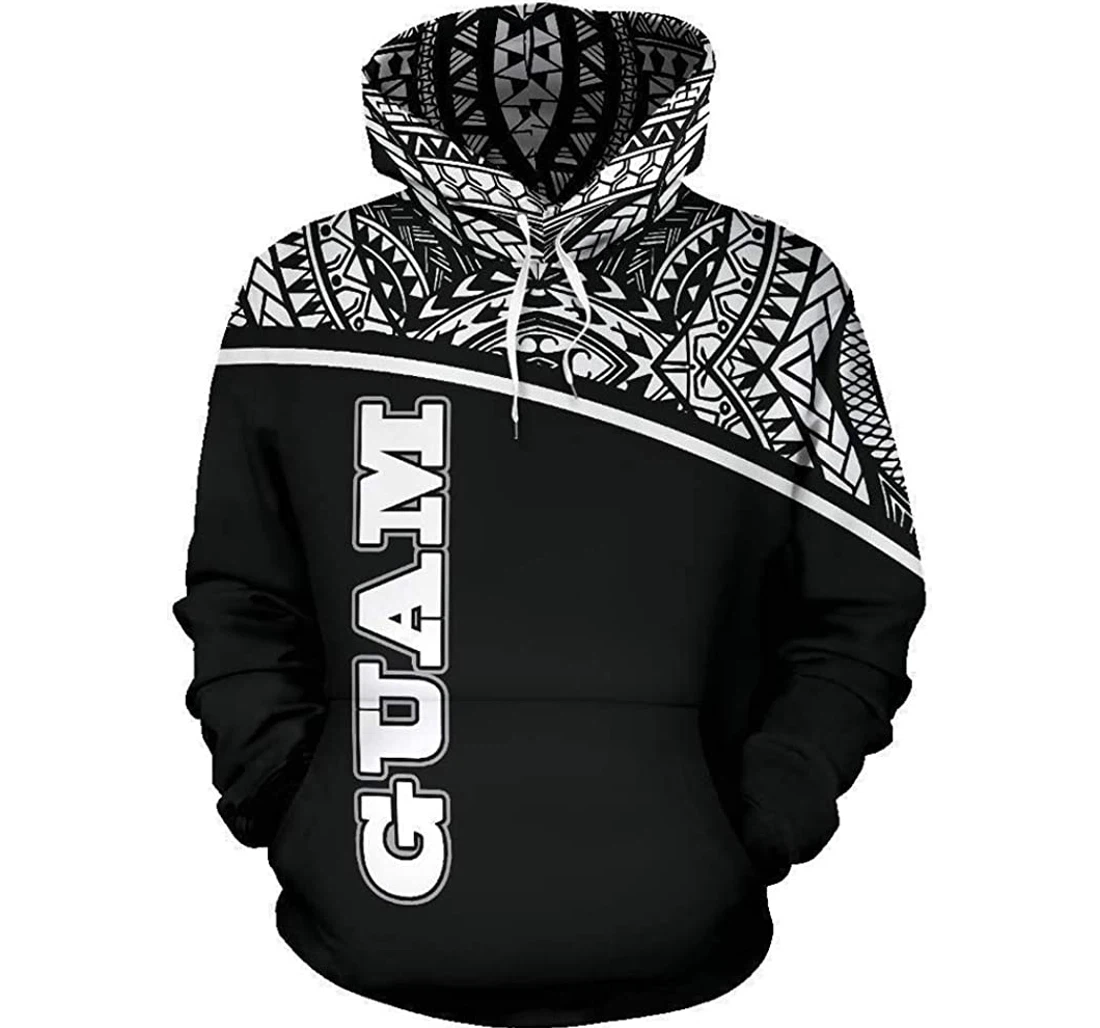 Hawaii Guam Curve Style Man And Woman - 3D Printed Pullover Hoodie