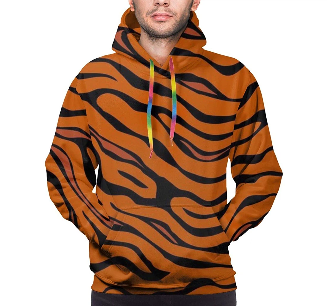 Tiger Stripe Animal - 3D Printed Pullover Hoodie