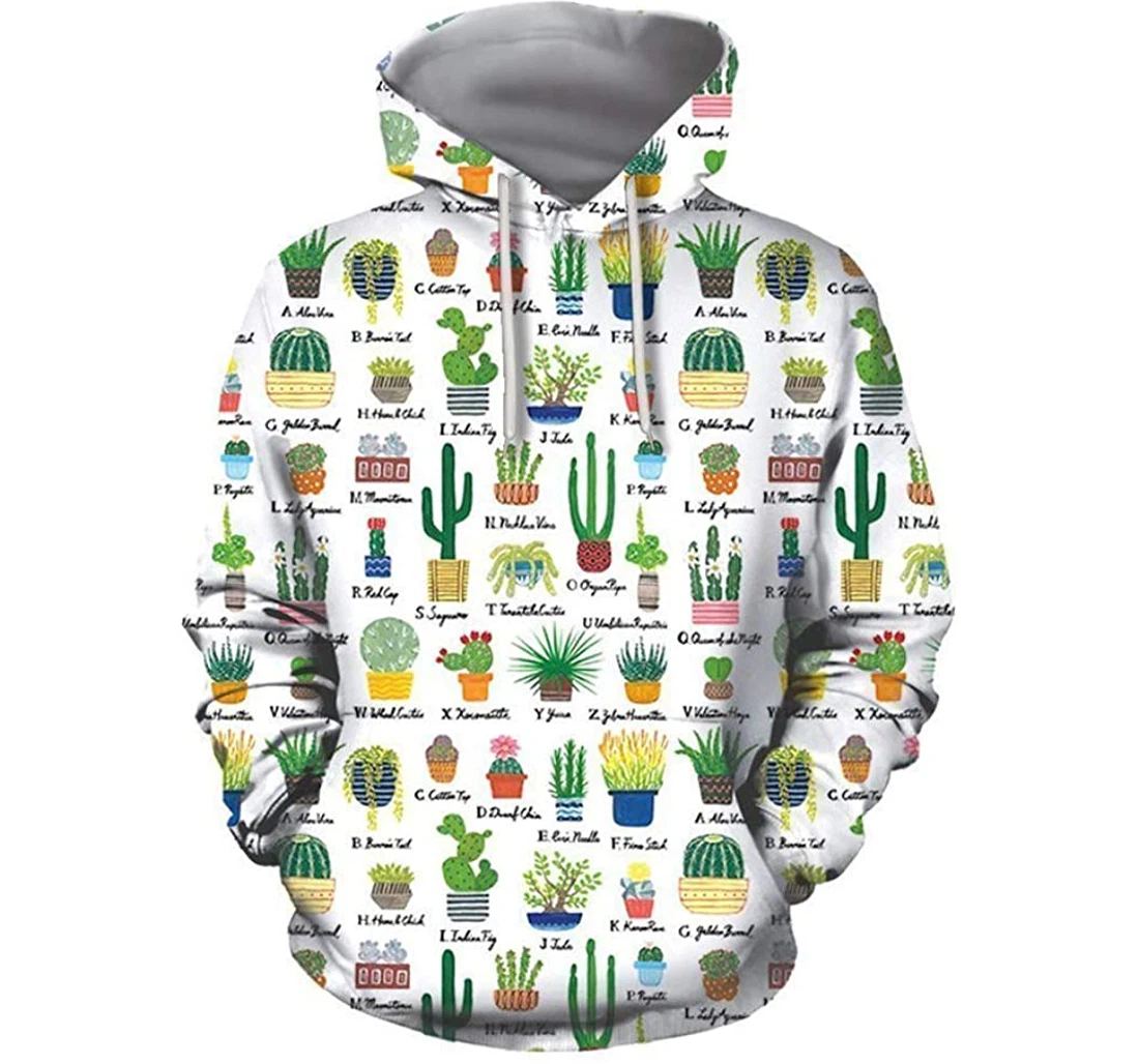 Beautiful Cactus - 3D Printed Pullover Hoodie