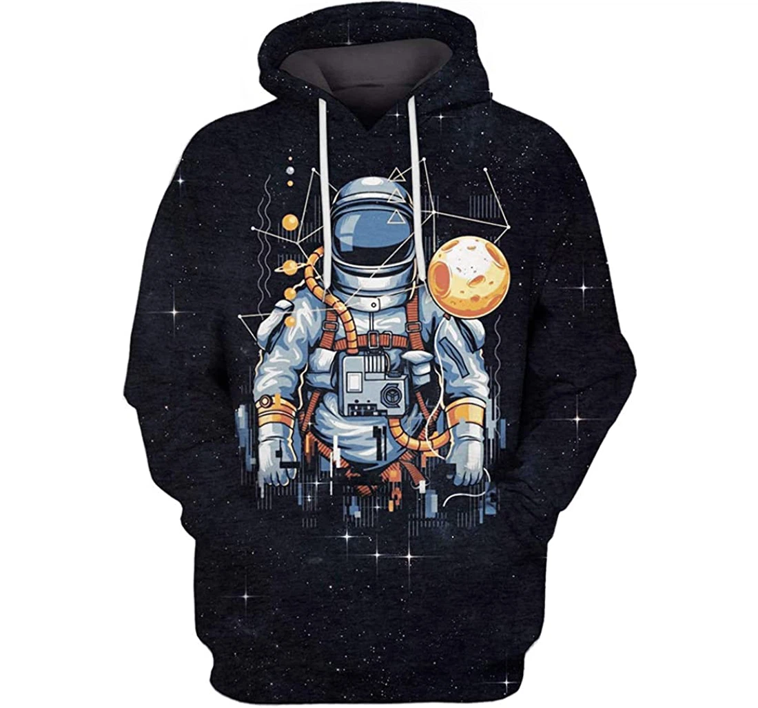 Astronaut Machine Outerspace Man And Woman - 3D Printed Pullover Hoodie