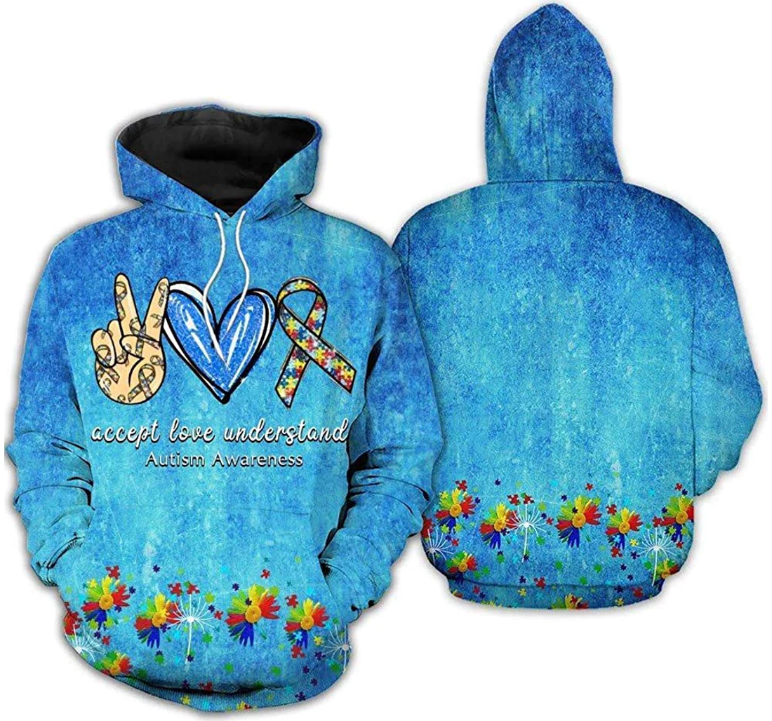 Autism - 3D Printed Pullover Hoodie