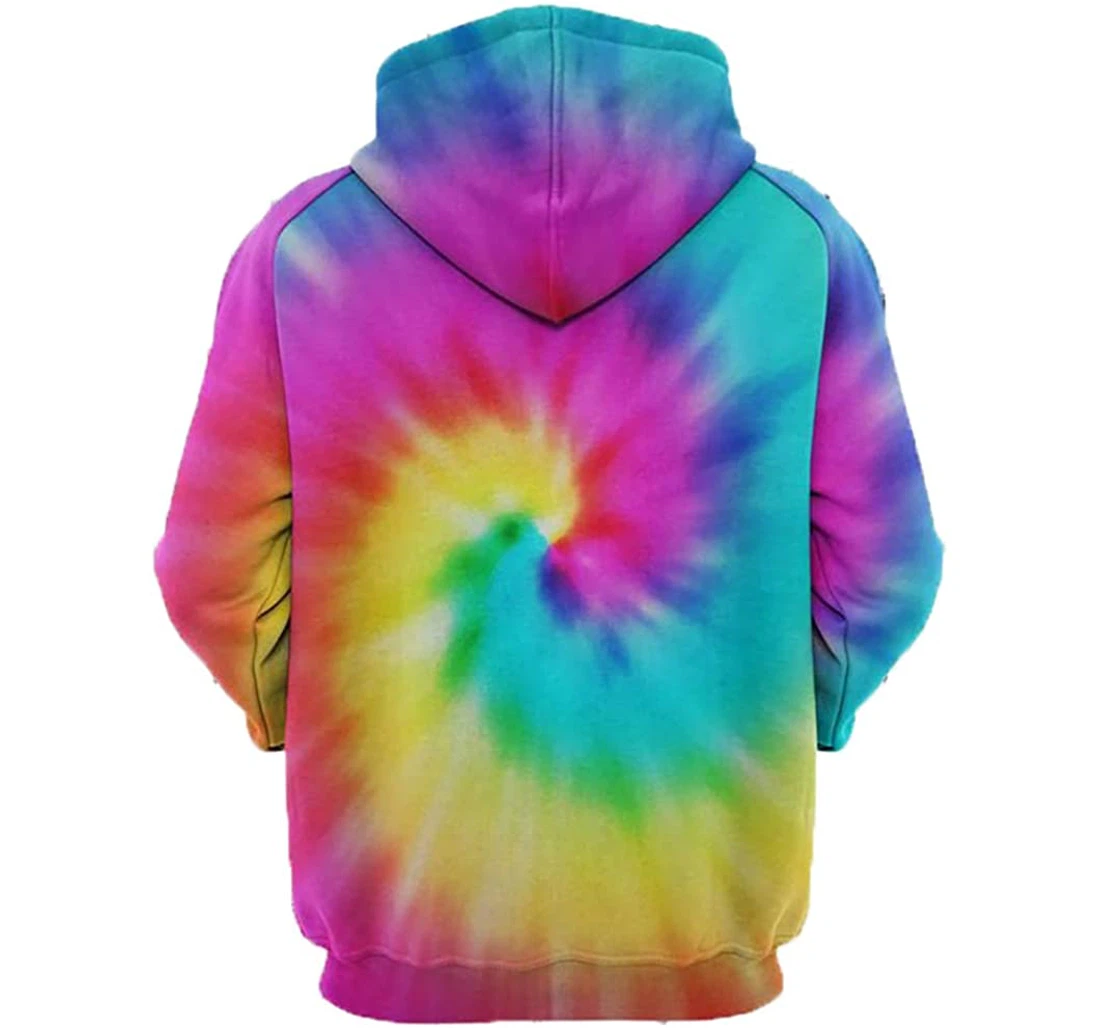 Distracted By Cat Tie Dye - 3D Printed Pullover Hoodie