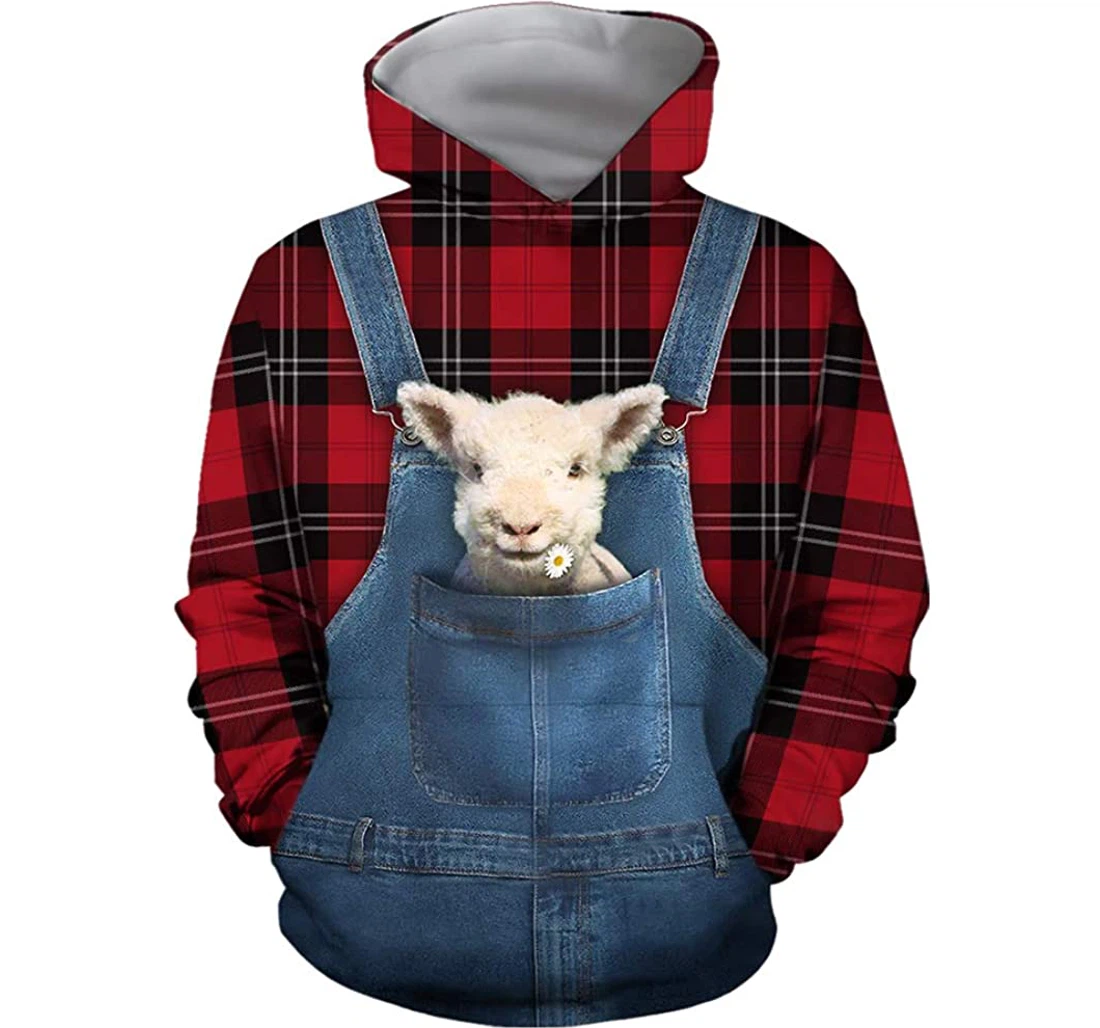 Baby Sheeps Man And Woman - 3D Printed Pullover Hoodie