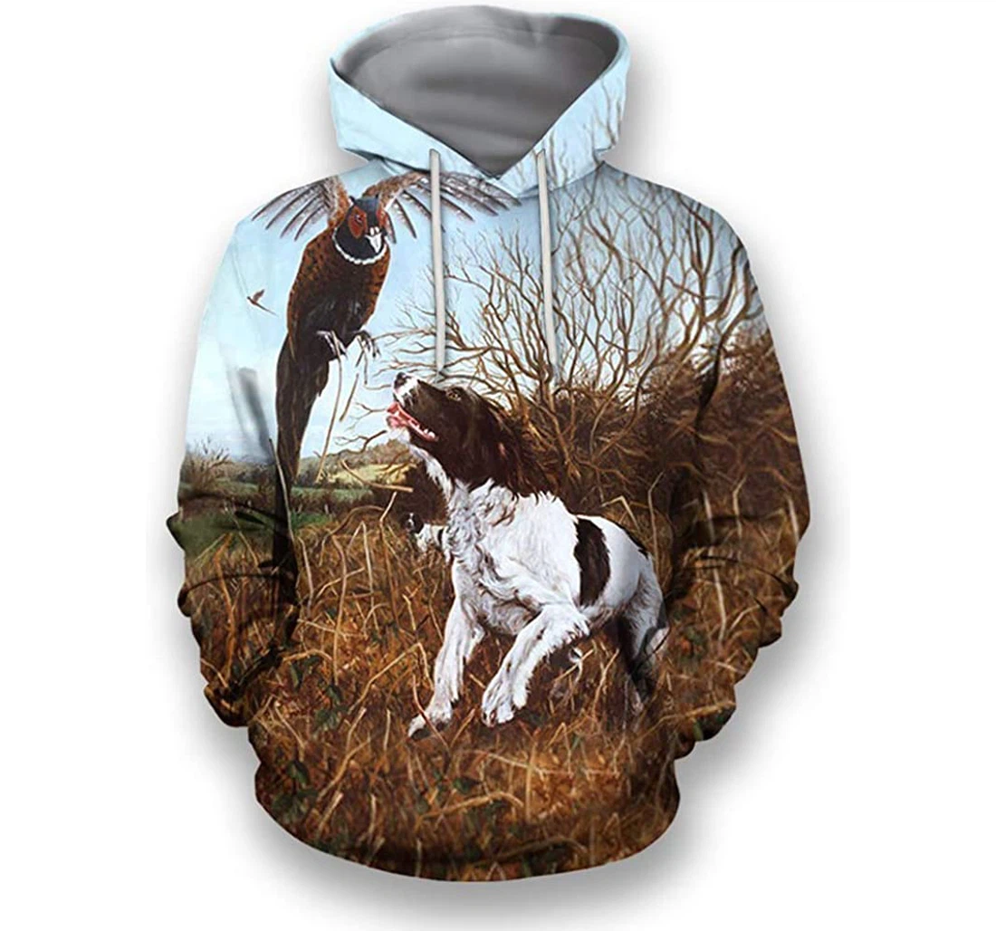 Pheasant Hunting - 3D Printed Pullover Hoodie