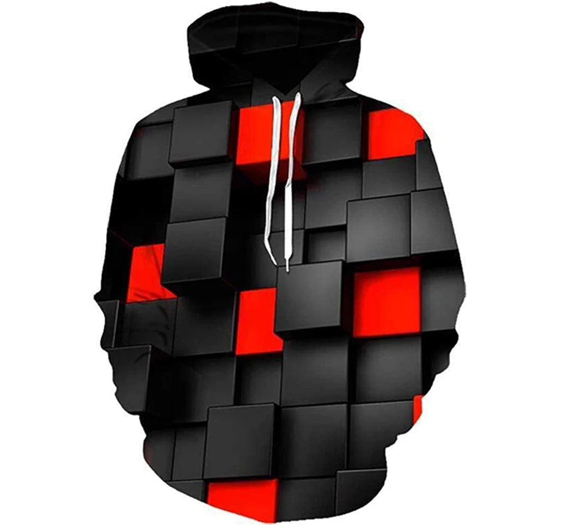 And Red Bump Man And Woman - 3D Printed Pullover Hoodie
