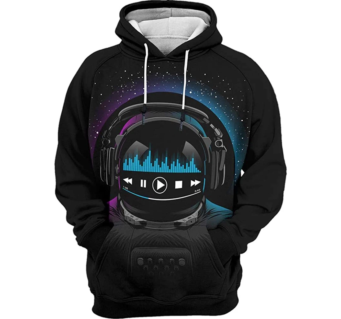 Astrolizer Headphone Man And Woman - 3D Printed Pullover Hoodie