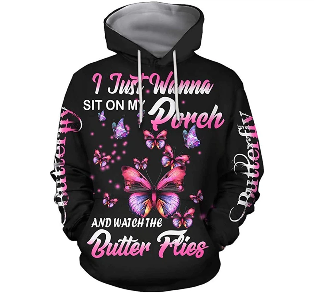 Amazing Butterfly Art - 3D Printed Pullover Hoodie
