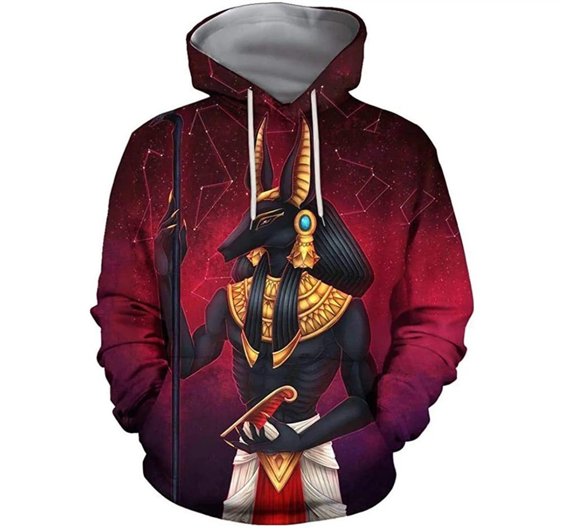 Beautiful Anubis - 3D Printed Pullover Hoodie