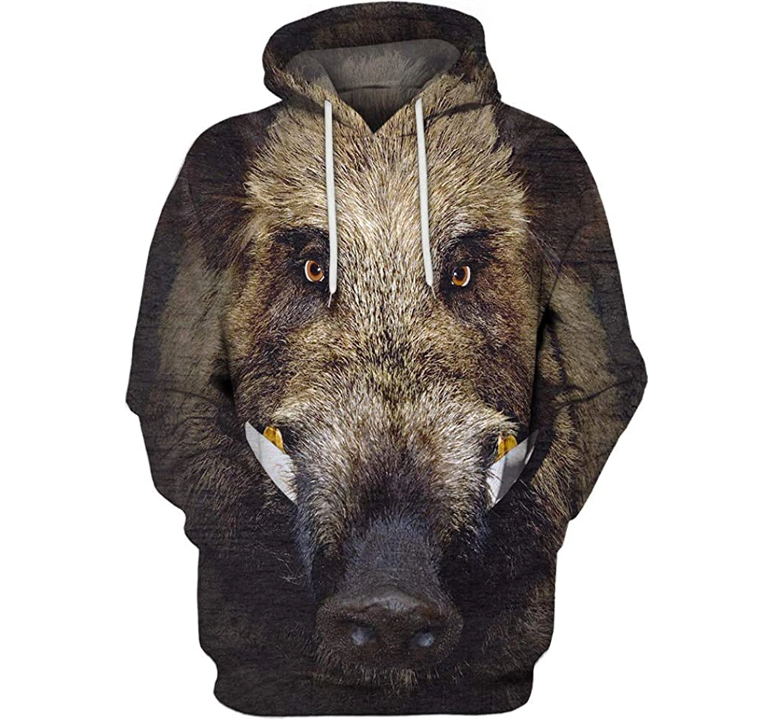 Hunting Wild Boar - 3D Printed Pullover Hoodie