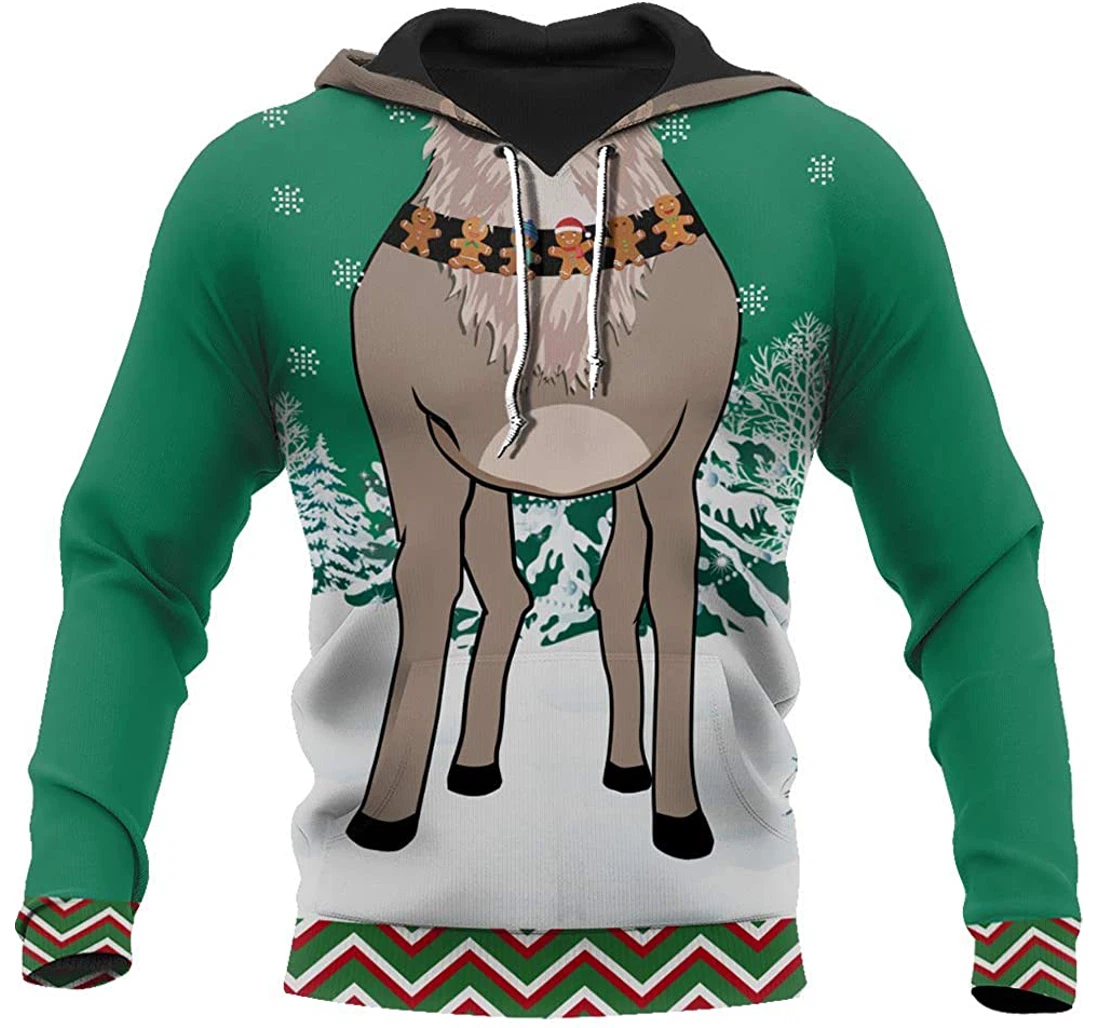 Who Want To Be A Reindeers This Christmas - 3D Printed Pullover Hoodie