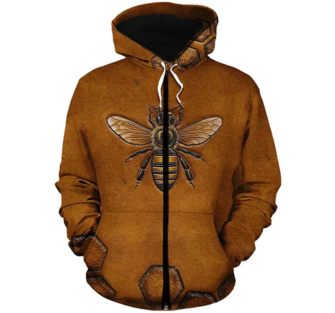 Bee - 3D Printed Pullover Hoodie