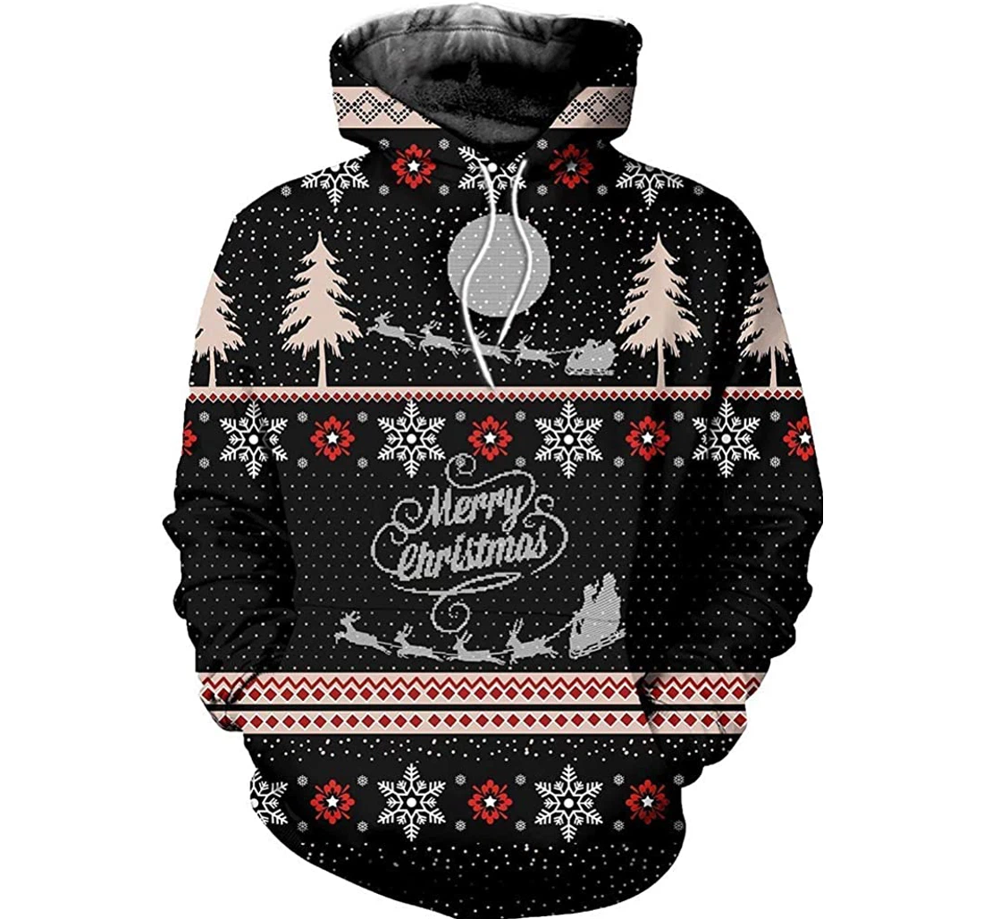 Christmas - 3D Printed Pullover Hoodie