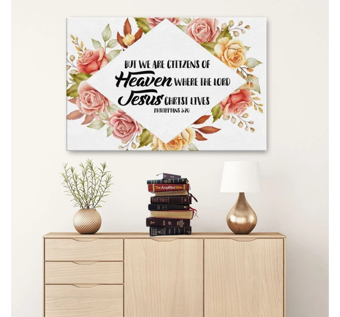 Poster, Canvas - But We Are Citizens Of Heaven... Philippians 320 Print Framed Wall Art