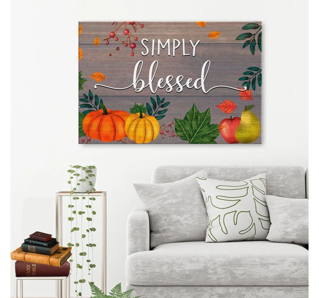 Poster, Canvas - Simply Blessed Print Framed Wall Art