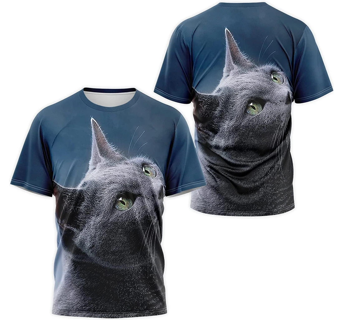 T-Shirt, Hoodie - British Shorthair Cat Face 3D Printed