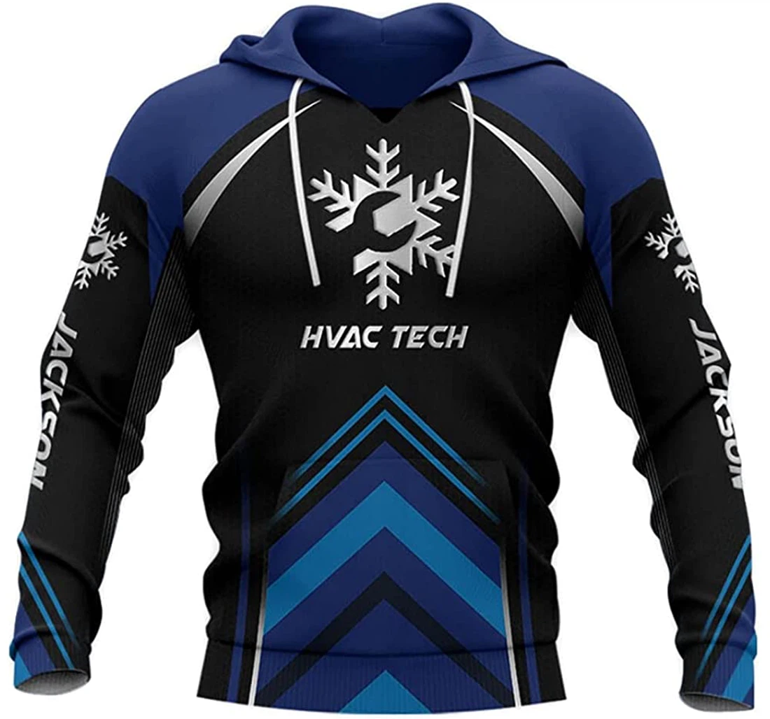 Personalized Name Being An Hvac Tech Is A Choice - 3D Printed Pullover Hoodie