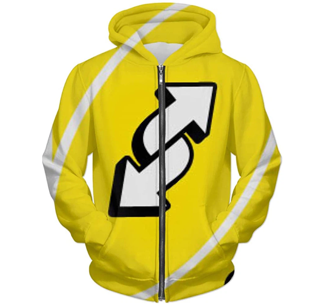 Yellow Shining Cross Mexican Flag Background Man And Woman - 3D Printed Pullover Hoodie