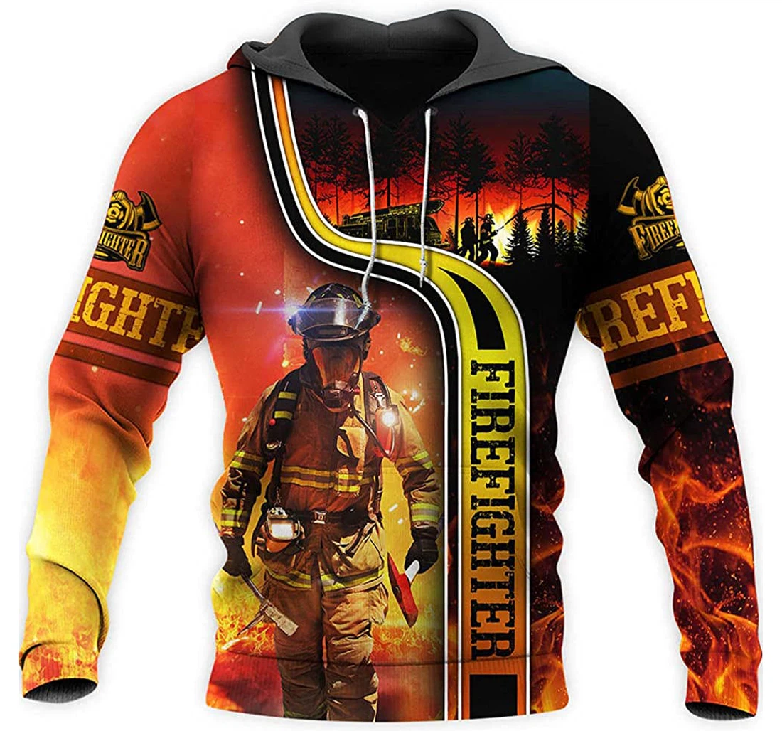Firefighter Heroes Back The Red Included - 3D Printed Pullover Hoodie