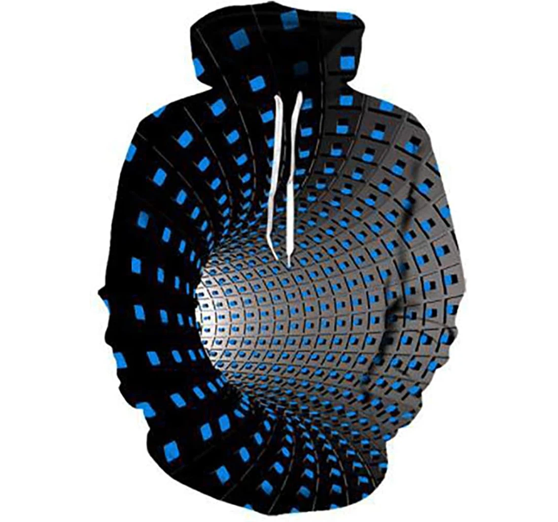 Small Square Tunnel Man And Woman - 3D Printed Pullover Hoodie