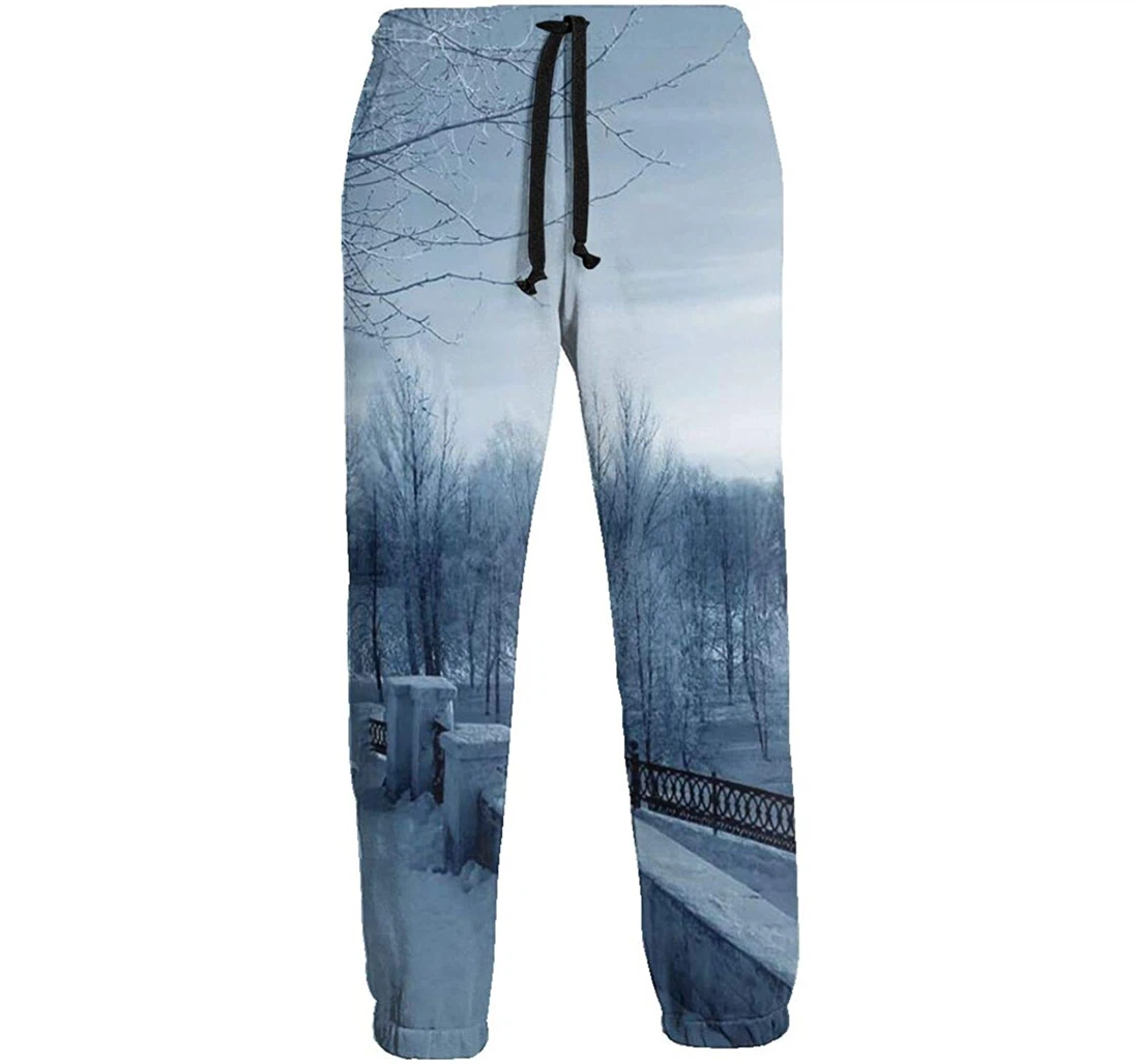 Personalized Winter Nature In Russia Sweat Hip Hop Garment Spring Sweatpants, Joggers Pants With Drawstring For Men, Women