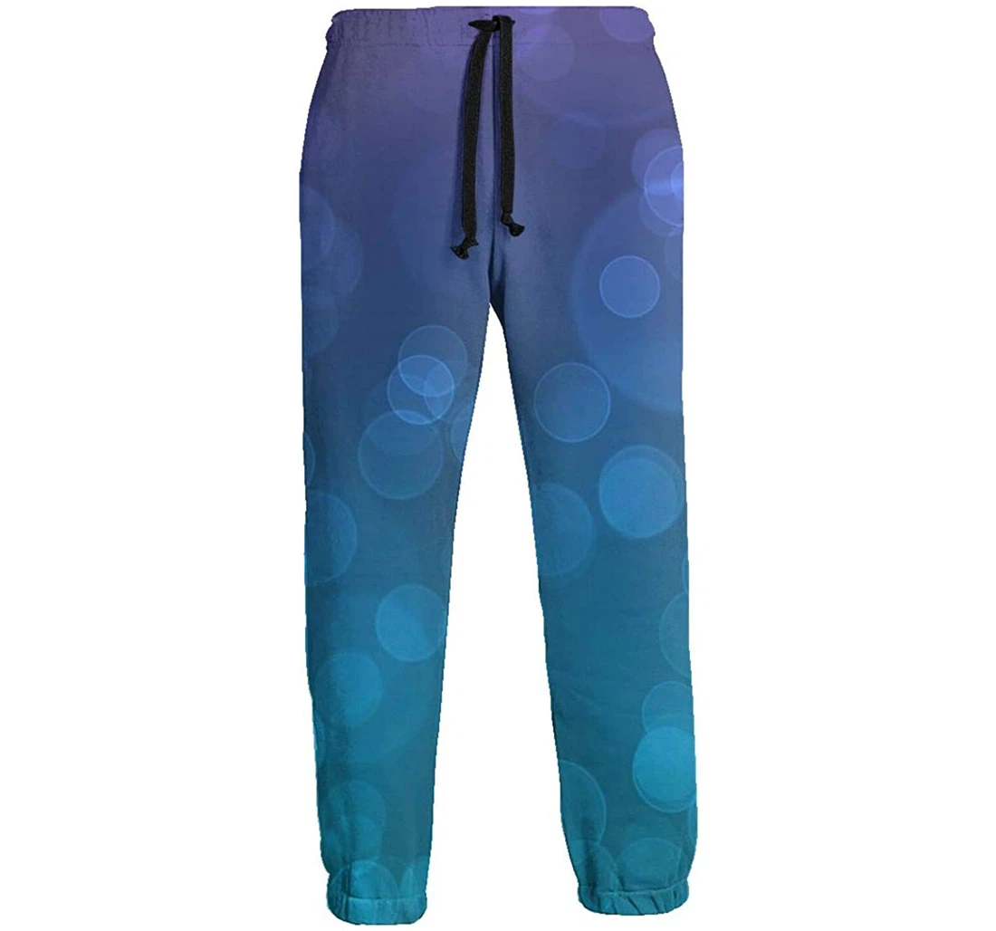 Personalized Solid Blue Background Sweat Hip Hop Garment Spring Sweatpants, Joggers Pants With Drawstring For Men, Women