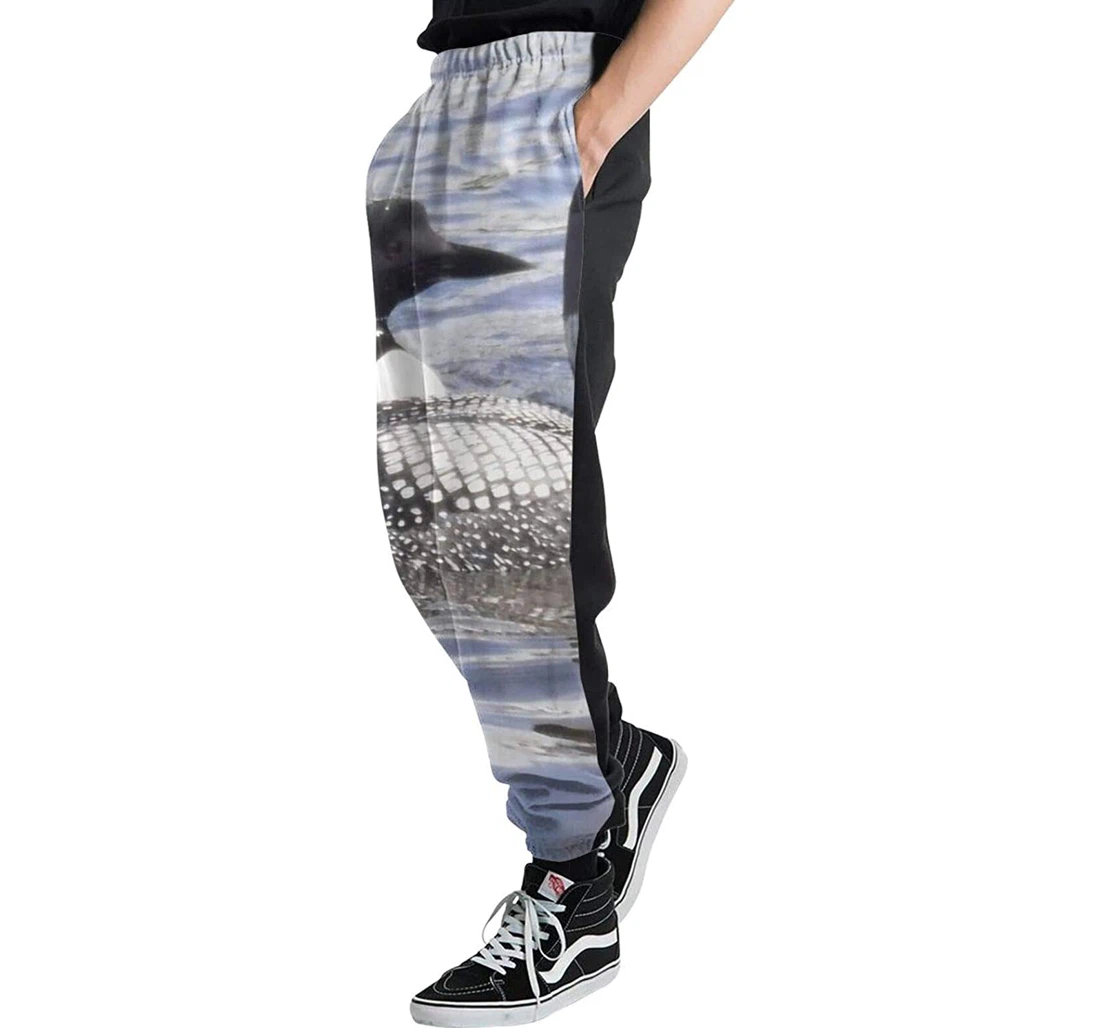 Personalized Loon Lake Soft Pant Waist Sweatpants, Joggers Pants With Drawstring For Men, Women