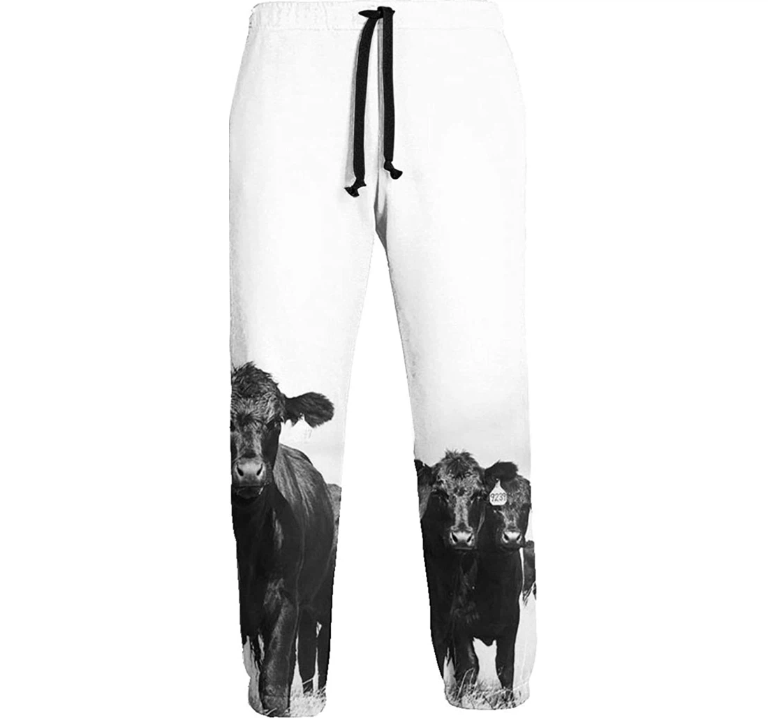 Personalized The Black Ox Graphic Funny Casual Sweatpants, Joggers Pants With Drawstring For Men, Women