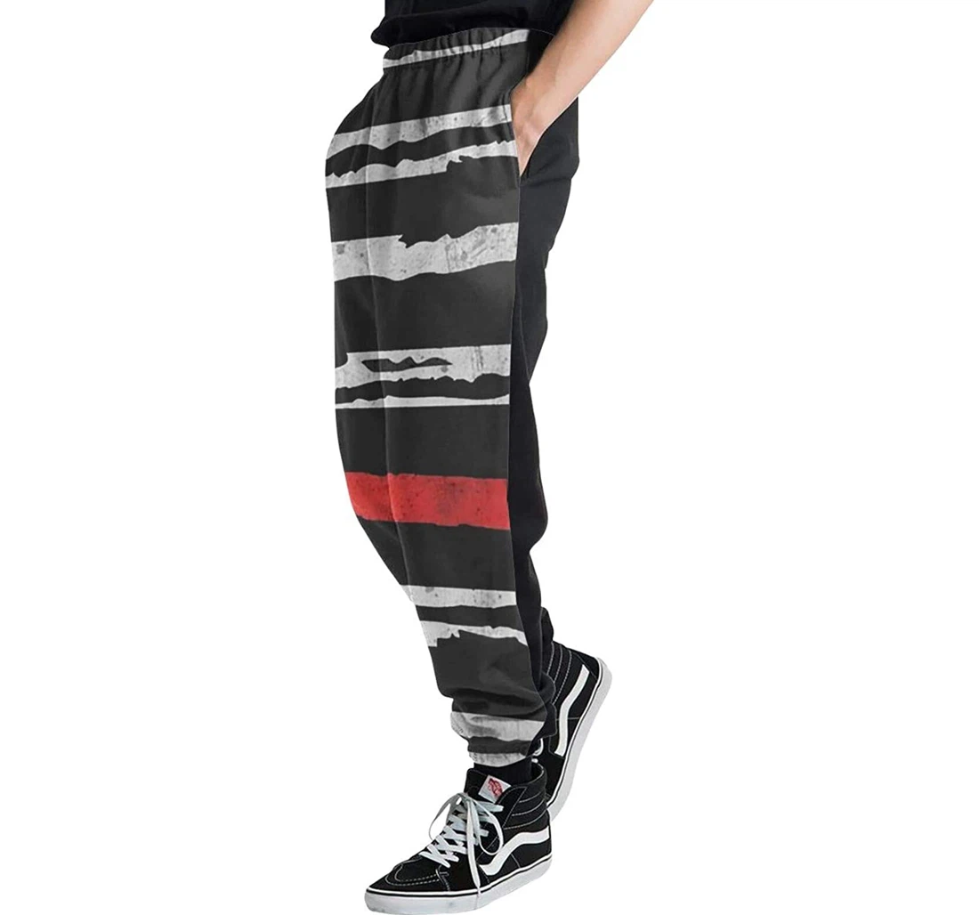 Personalized Flag Axe Soft Pant Waist Sweatpants, Joggers Pants With Drawstring For Men, Women