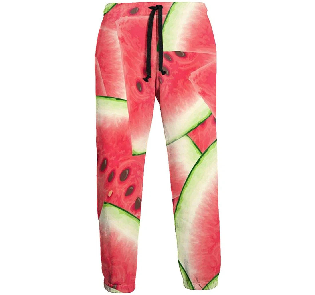 Personalized Watermelon Sweat Hip Hop Garment Spring Sweatpants, Joggers Pants With Drawstring For Men, Women