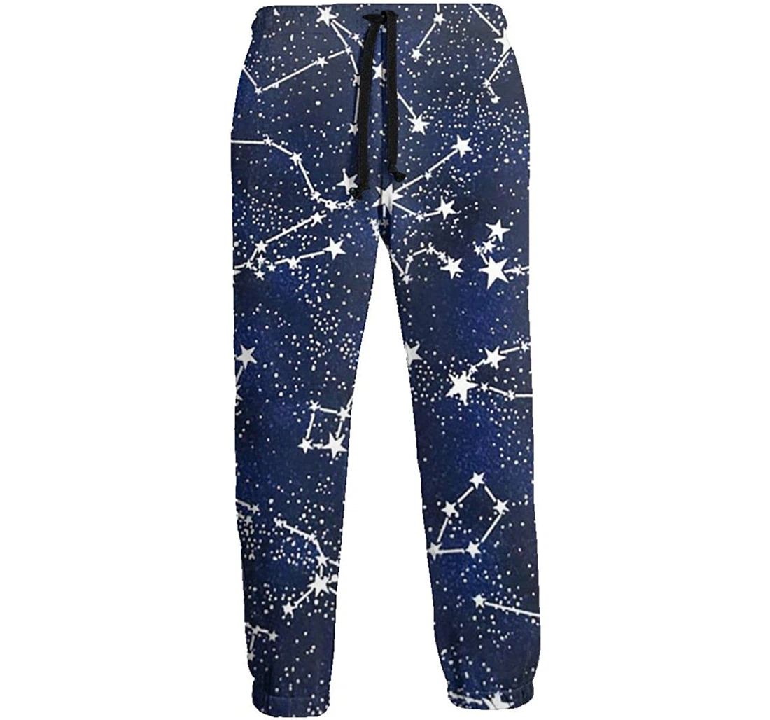 Personalized Glow In The Dark Constellation Blanket Sweat Hip Hop Garment Spring Sweatpants, Joggers Pants With Drawstring For Men, Women