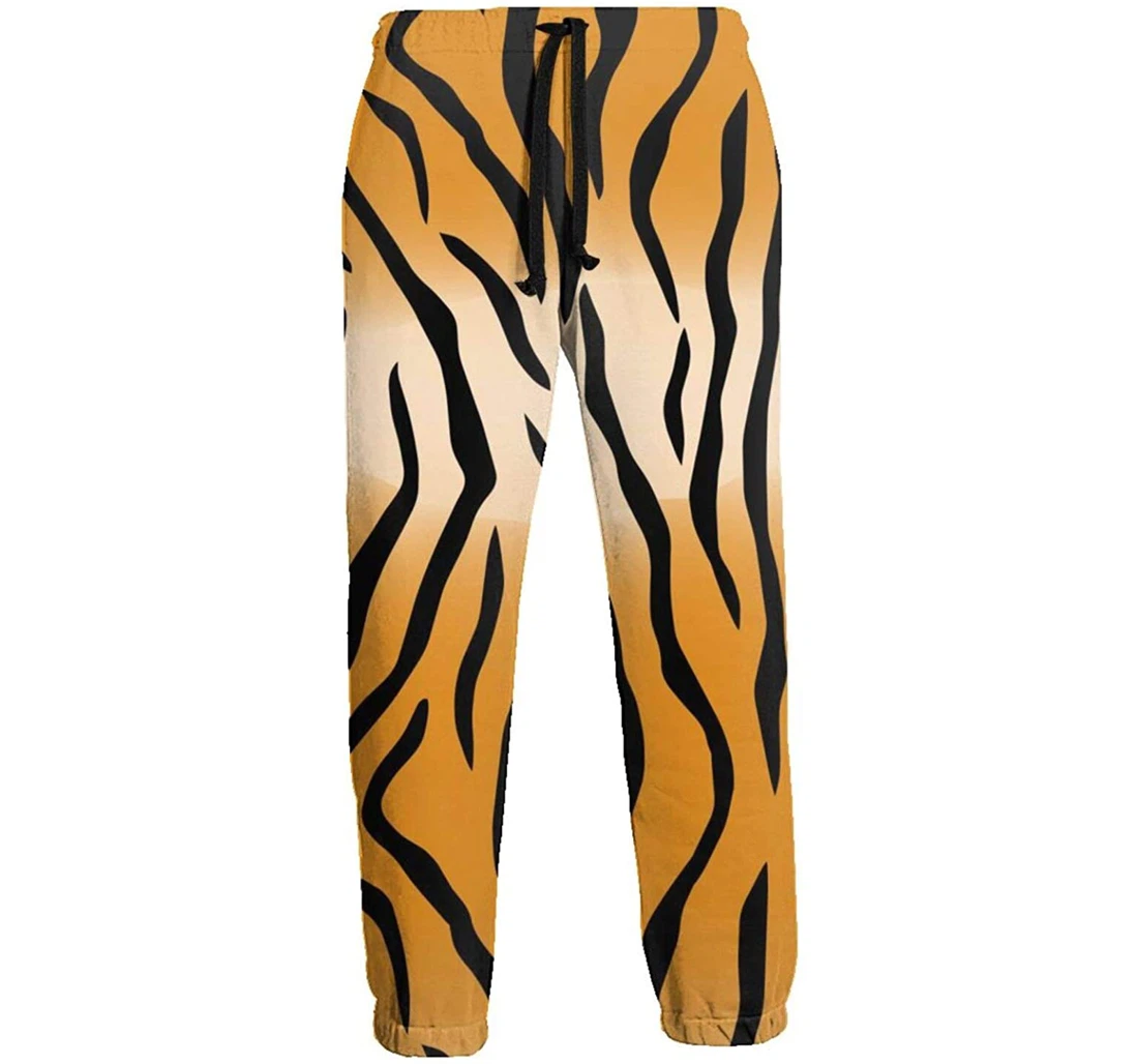 Personalized Tiger Stripes Pattern Casual Sweatpants, Joggers Pants With Drawstring For Men, Women