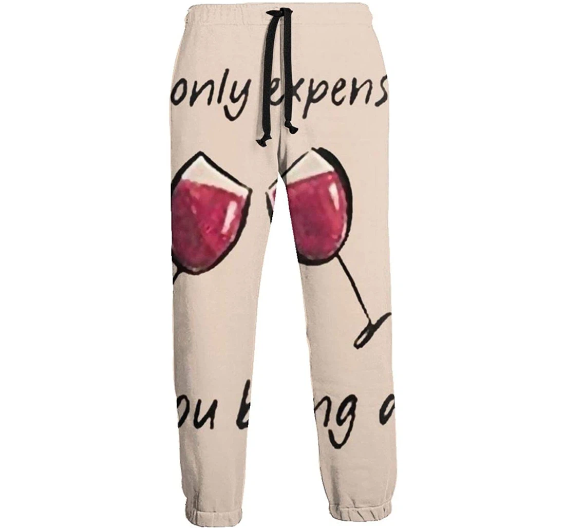 Personalized We Serve Only Expensive Wine Digital Graphric Cool Casual Sweatpants, Joggers Pants With Drawstring For Men, Women