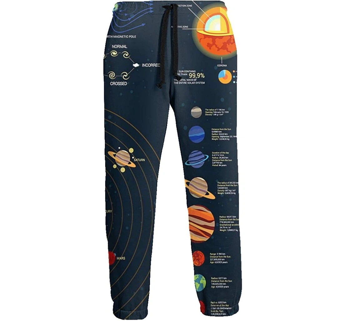 Personalized Illustration Of The Milky Way Galaxy Casual Sweatpants, Joggers Pants With Drawstring For Men, Women