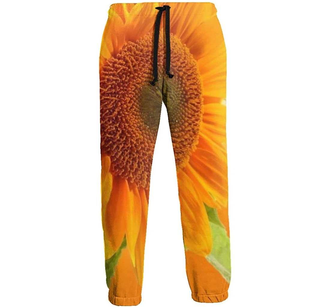 Personalized Three Sunflowers Wide Leg Vintage Tie Extra Long Loose Yoga Comfy Pajamas Sweatpants, Joggers Pants With Drawstring For Men, Women