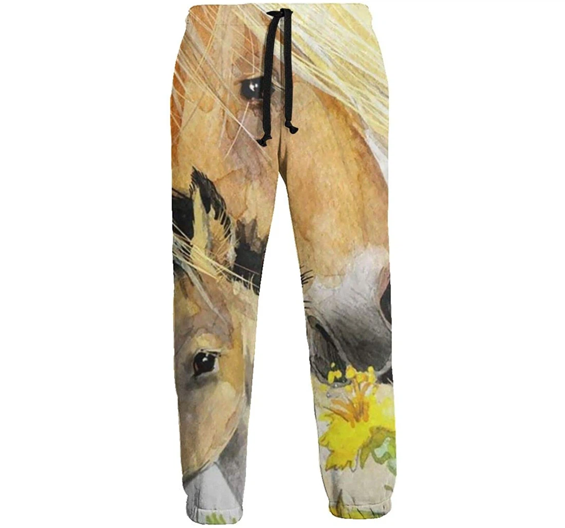 Personalized Horse Sweat Hip Hop Garment Spring Sweatpants, Joggers Pants With Drawstring For Men, Women