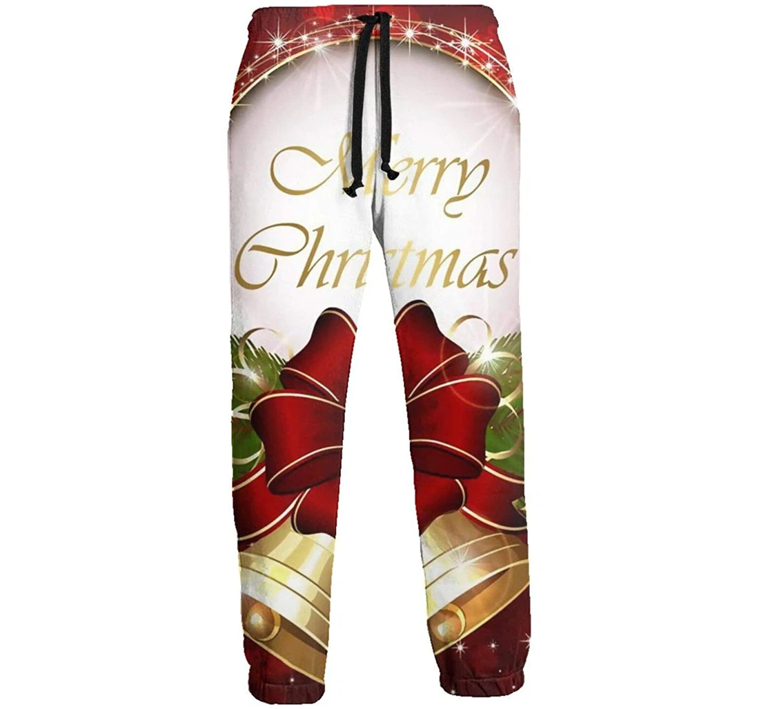 Personalized Merry Christmas Wide Leg Vintage Tie Extra Long Loose Yoga Comfy Pajamas Sweatpants, Joggers Pants With Drawstring For Men, Women
