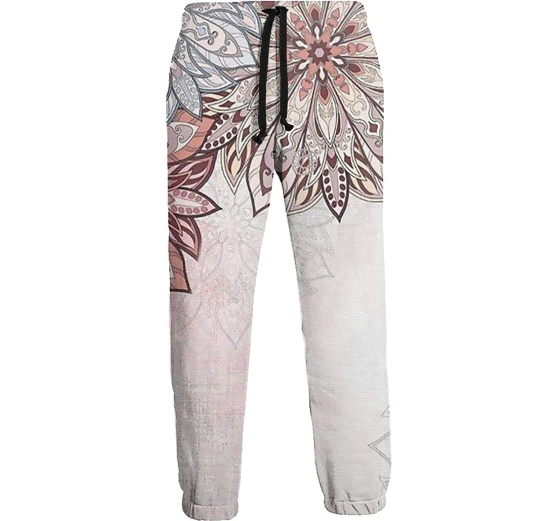 Personalized Flower Graphic Funny Casual Sweatpants, Joggers Pants With Drawstring For Men, Women