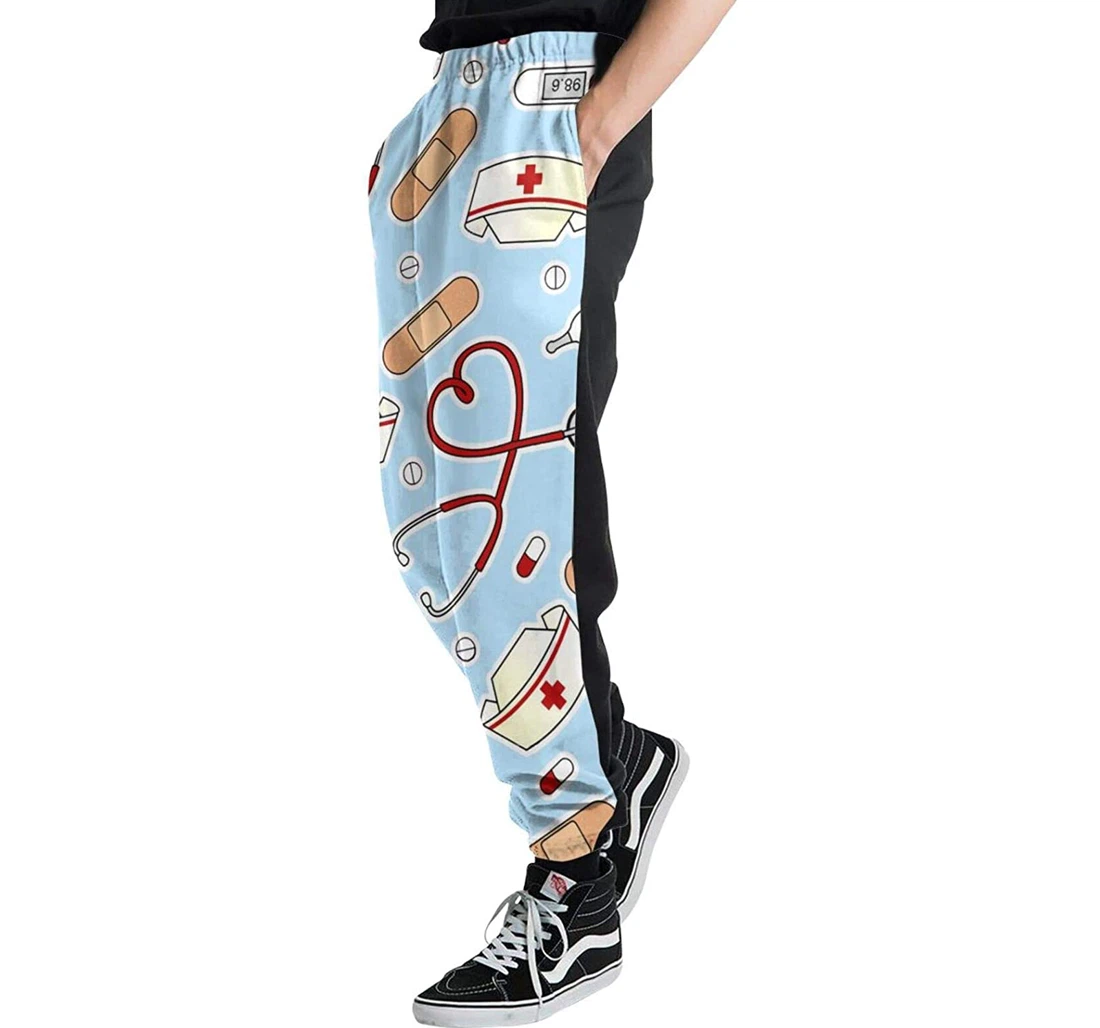 Personalized Nurse' Tools Sweat Hip Hop Garment Spring Sweatpants, Joggers Pants With Drawstring For Men, Women