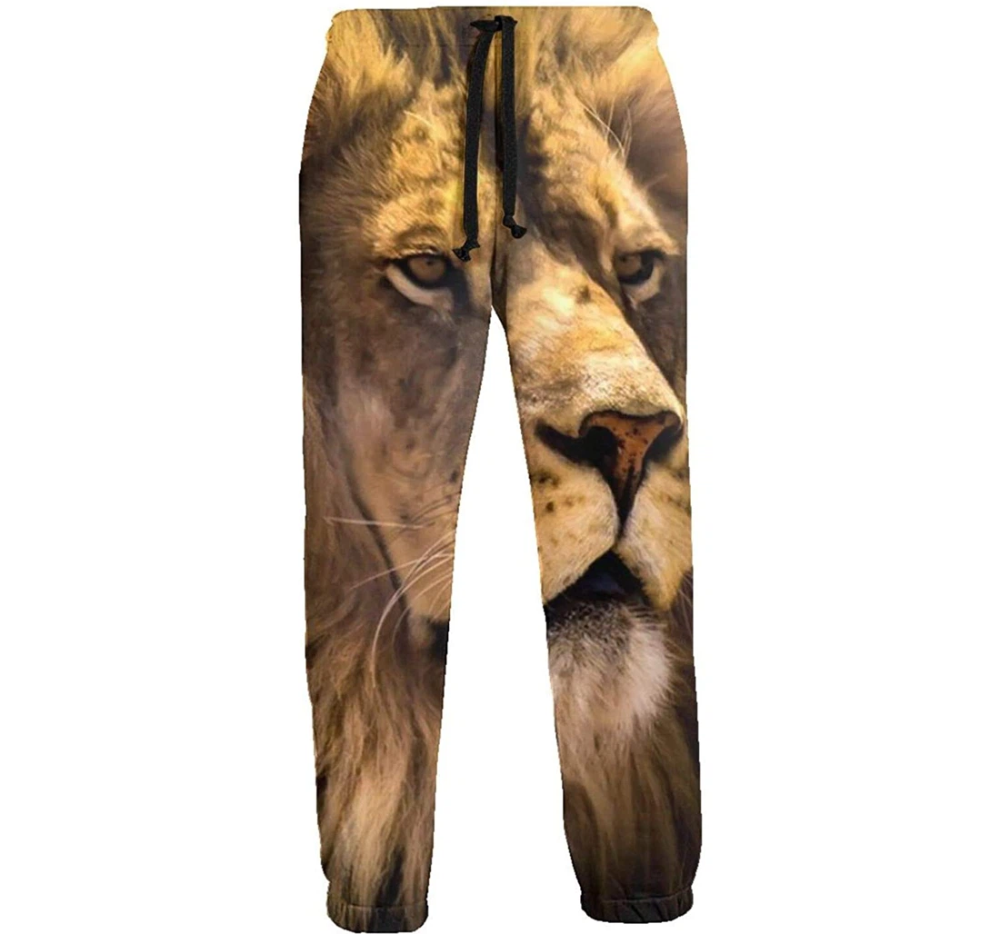 Personalized Lion Swedish Flag Casual Sweatpants, Joggers Pants With Drawstring For Men, Women