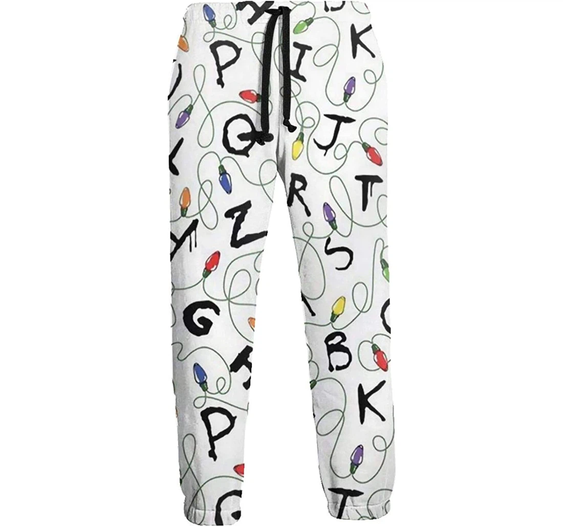 Personalized Alphabet Casual Sweatpants, Joggers Pants With Drawstring For Men, Women